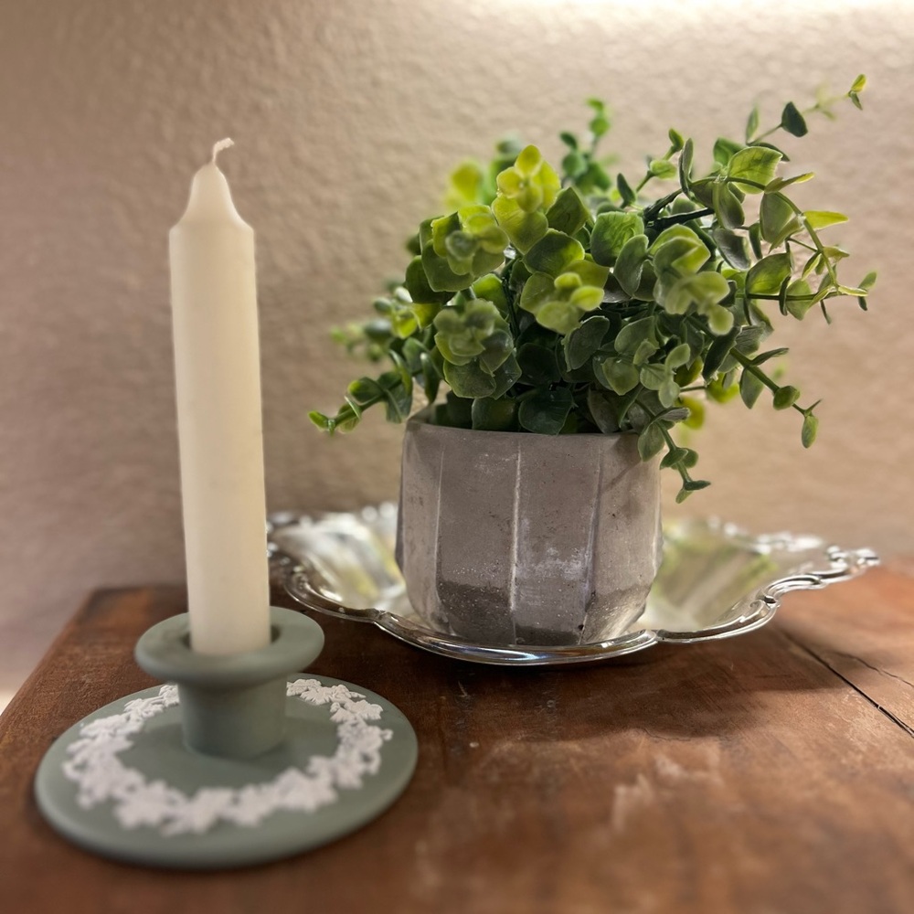 One Vintage Candlestick Holder